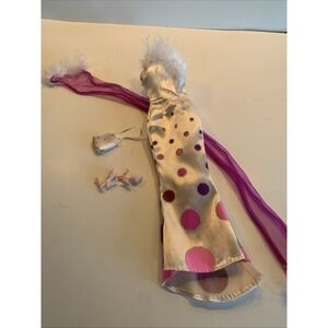 Vintage  Barbie Fashion Avenue Dazzle Dive Dress, Wrap, Shoes And Purse